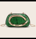 ✨ Sculptural Clutch with Gold handle