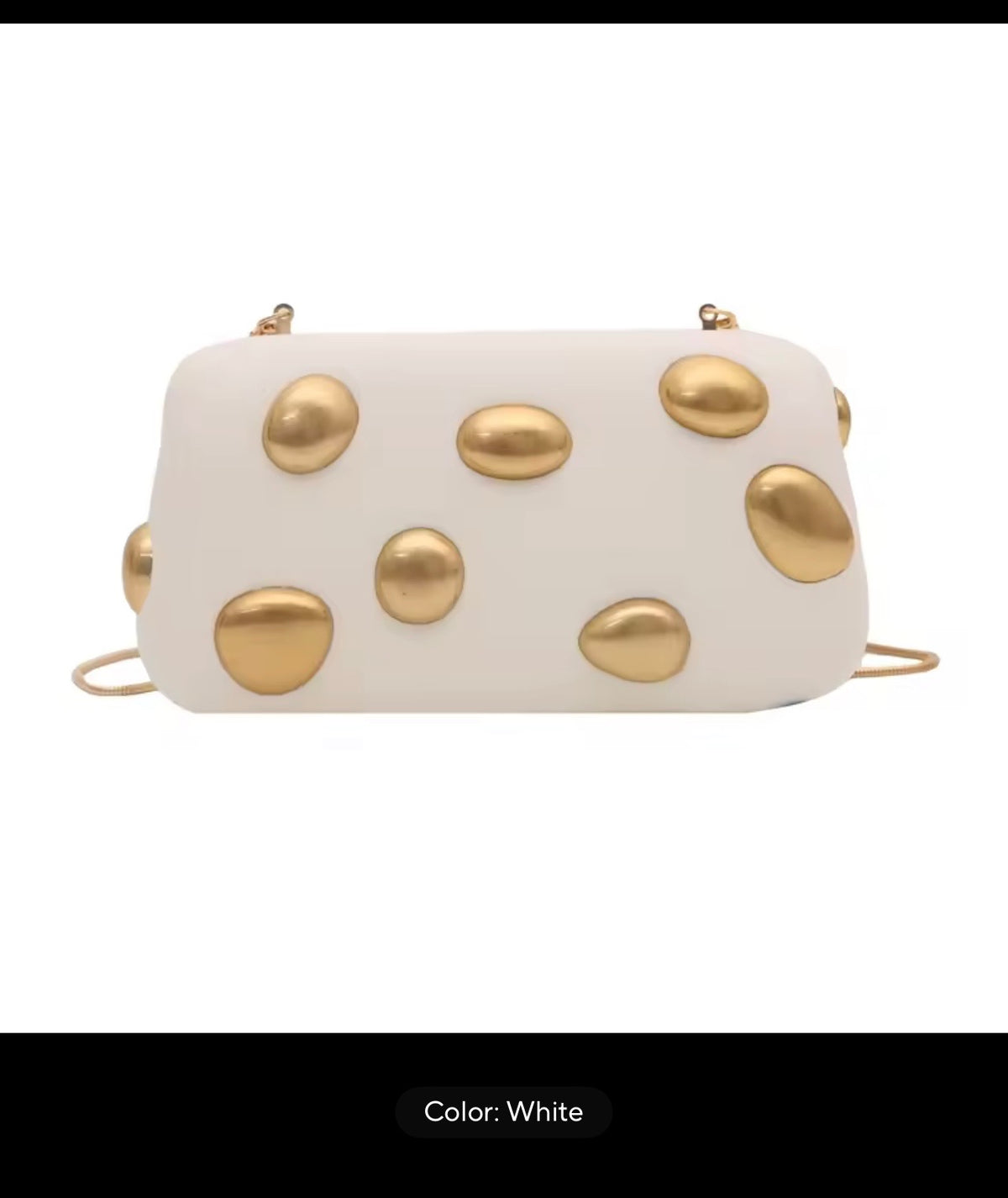 ✨ Gold Pebble Clutch