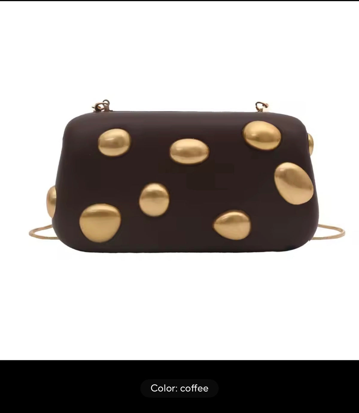 ✨ Gold Pebble Clutch