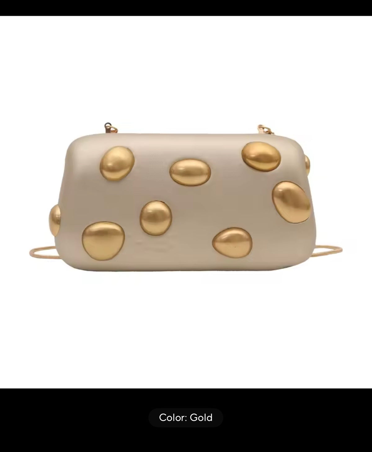 ✨ Gold Pebble Clutch