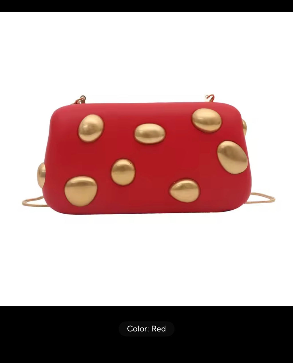 ✨ Gold Pebble Clutch