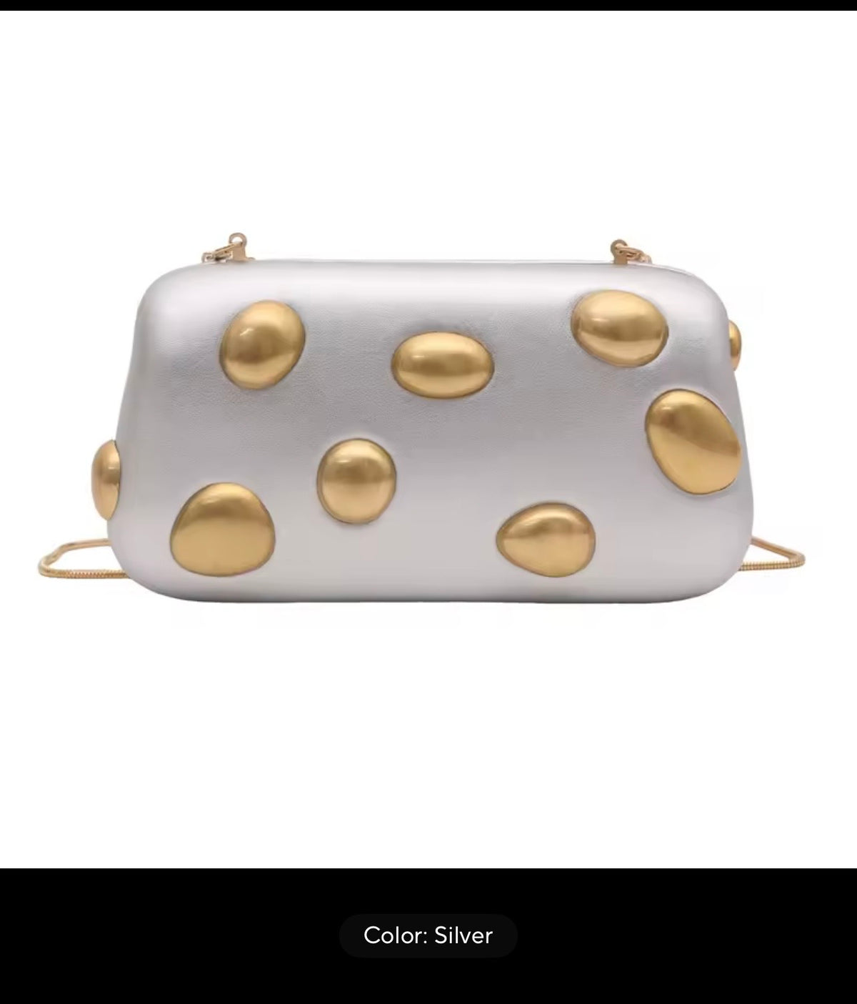 ✨ Gold Pebble Clutch