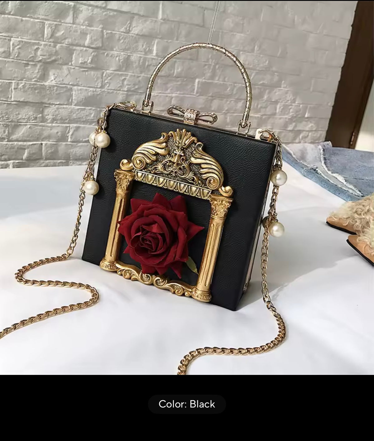 ✨ Rose Frame Handbag (AVAILABLE IN DIFFERENT COLORS)