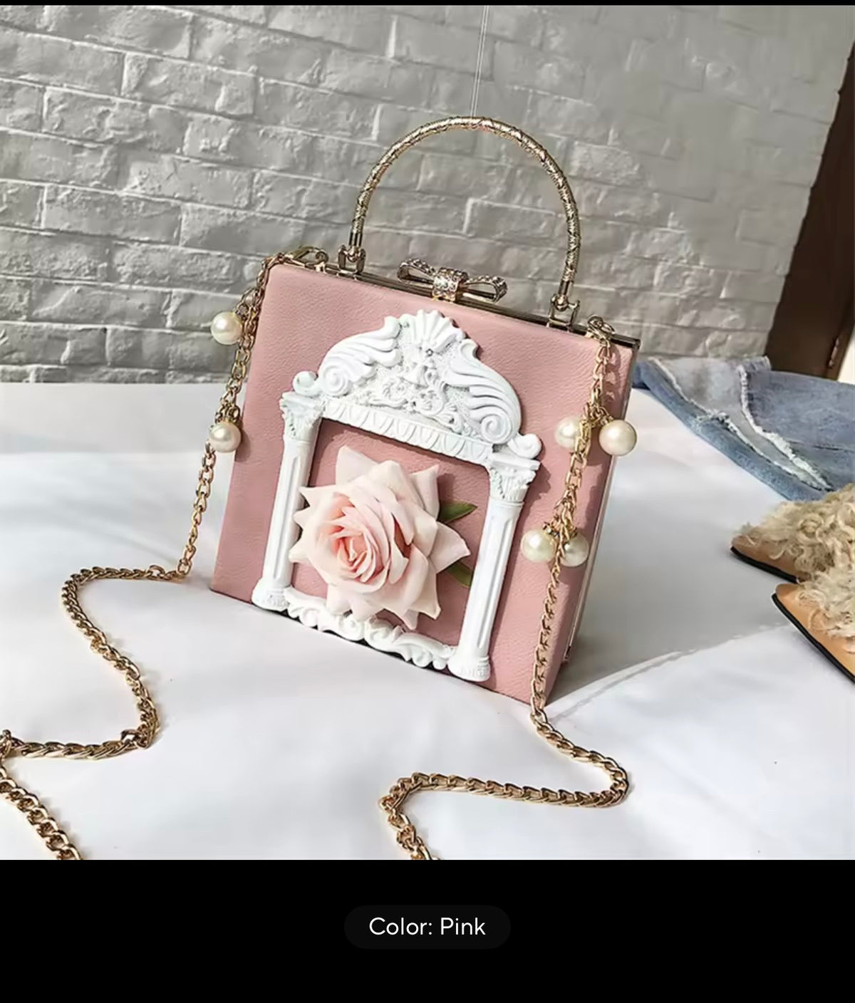 ✨ Rose Frame Handbag (AVAILABLE IN DIFFERENT COLORS)