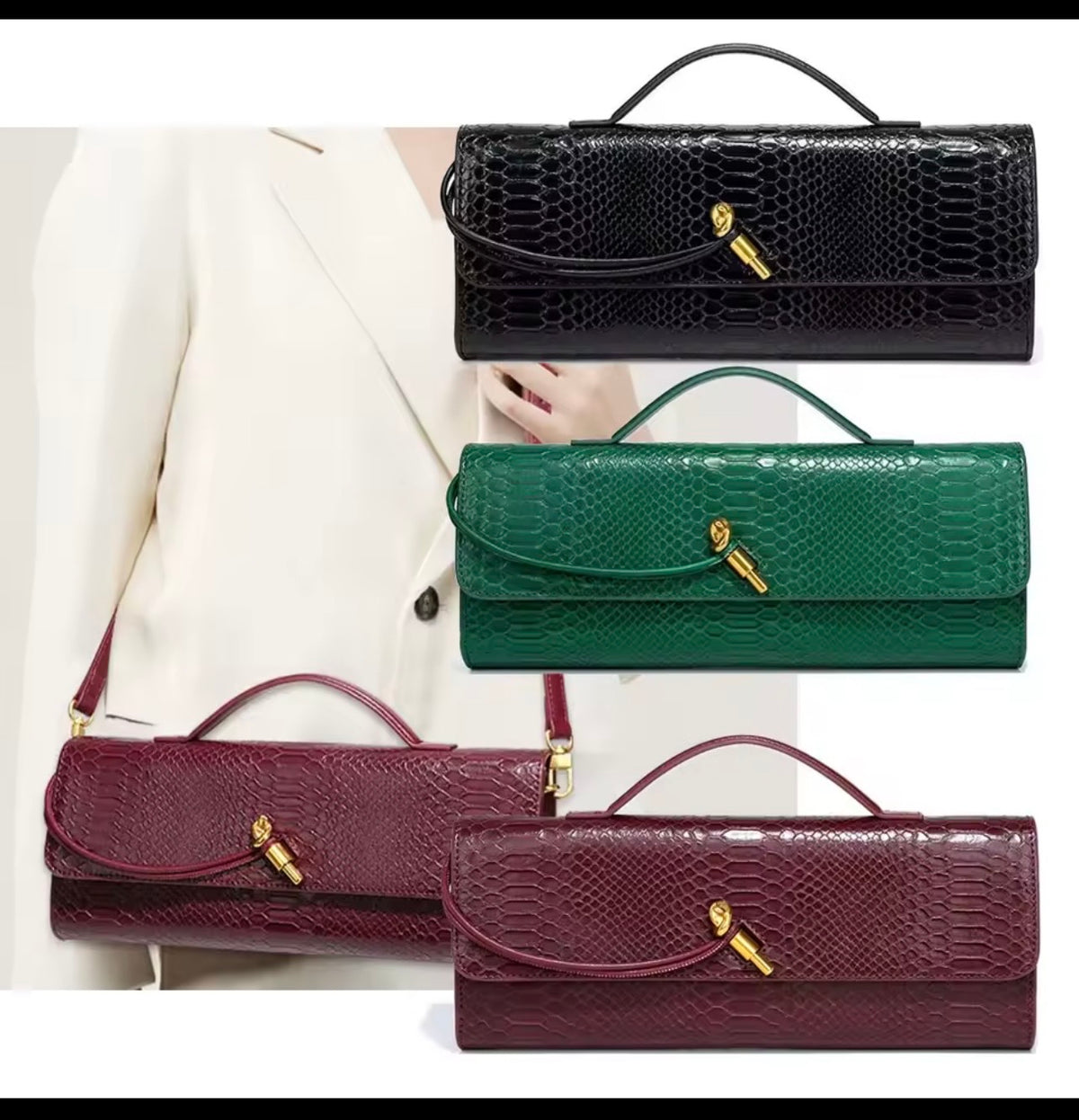 ✨ Modern Minimalist Woven Clutch