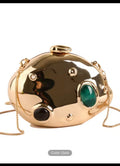 ✨ Gold Sculptural Gem Clutch
