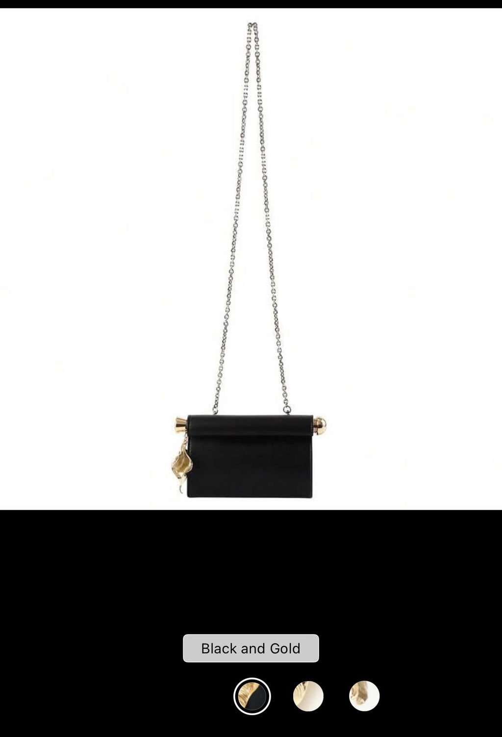 ✨ Black & Gold Leaf Accent Clutch | J‑Luxe Brand