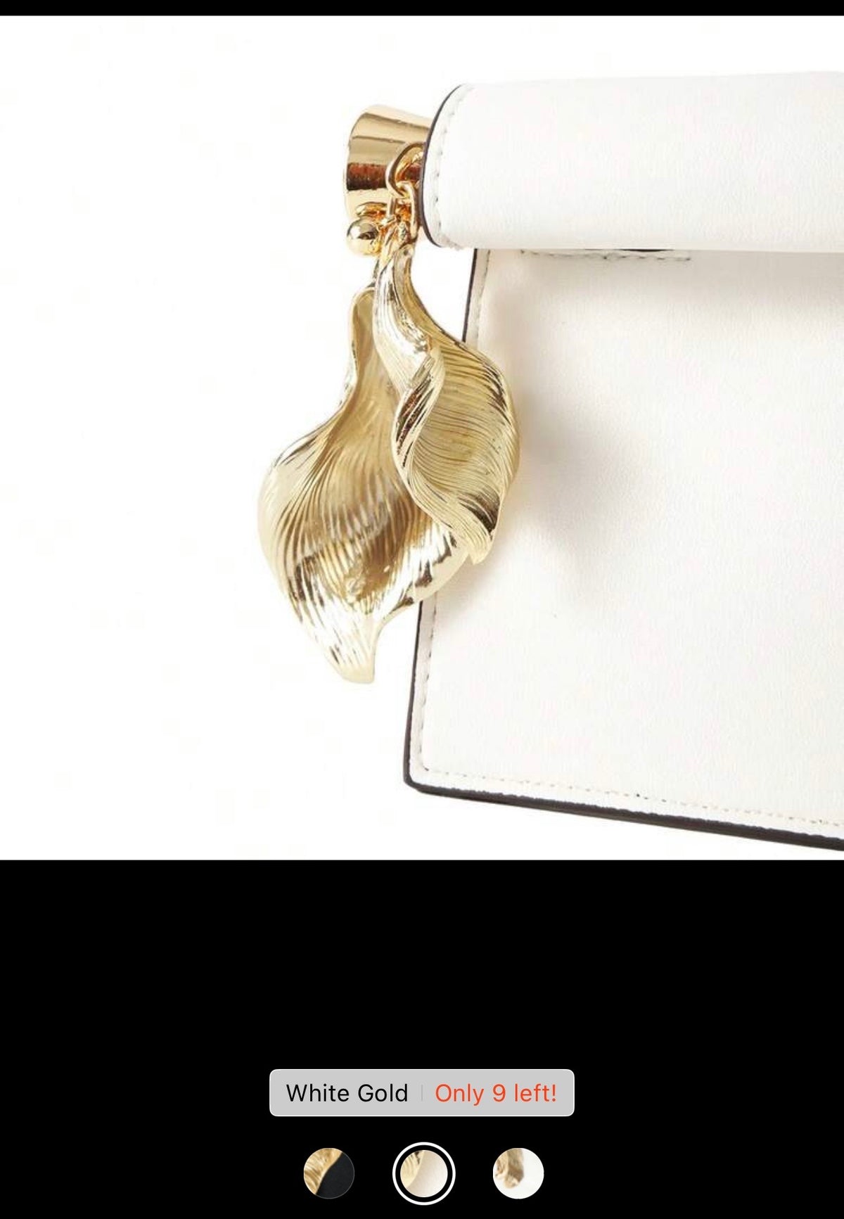✨ Black & Gold Leaf Accent Clutch | J‑Luxe Brand
