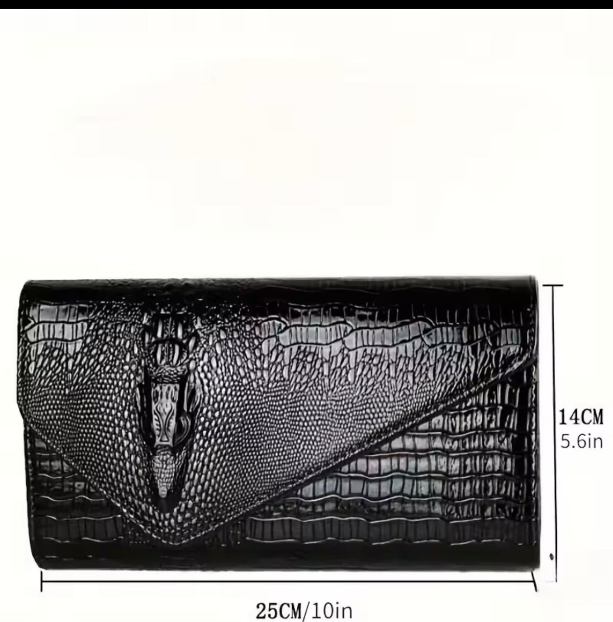 ✨ Croc‑Embossed Clutch