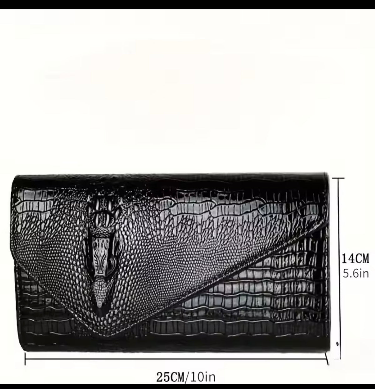 ✨ Croc‑Embossed Clutch