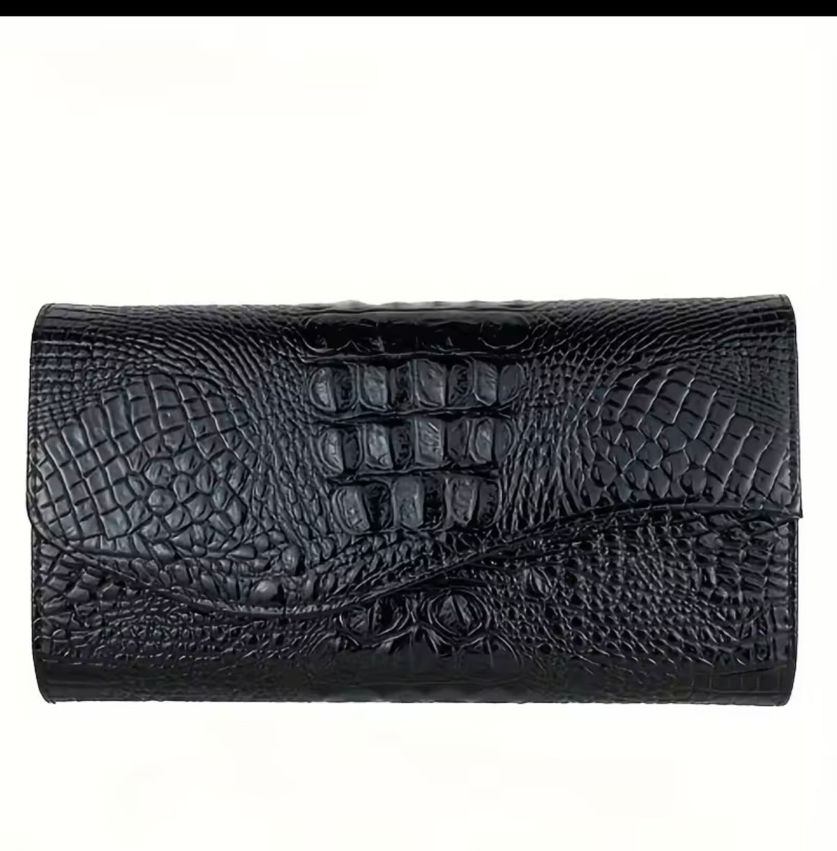 ✨ Croc‑Embossed Clutch