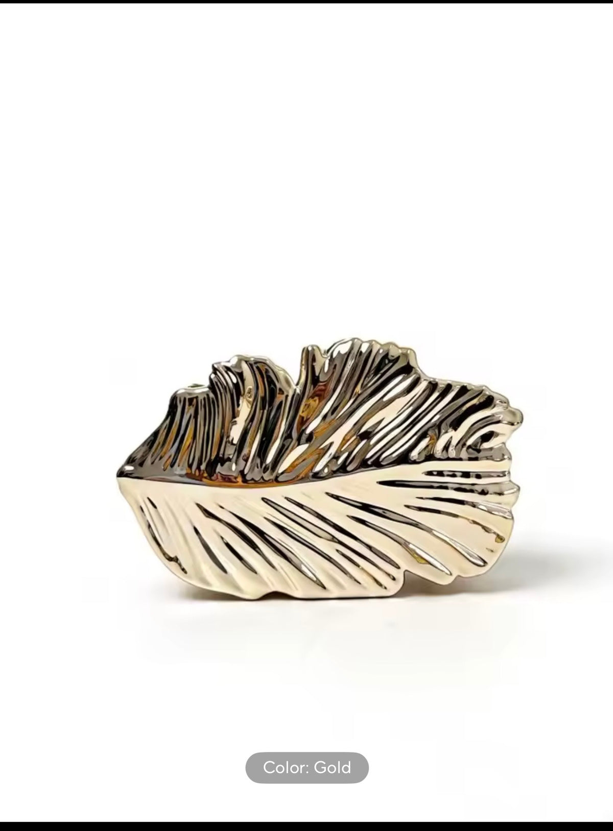 ✨ Gold Leaf Sculptural Clutch