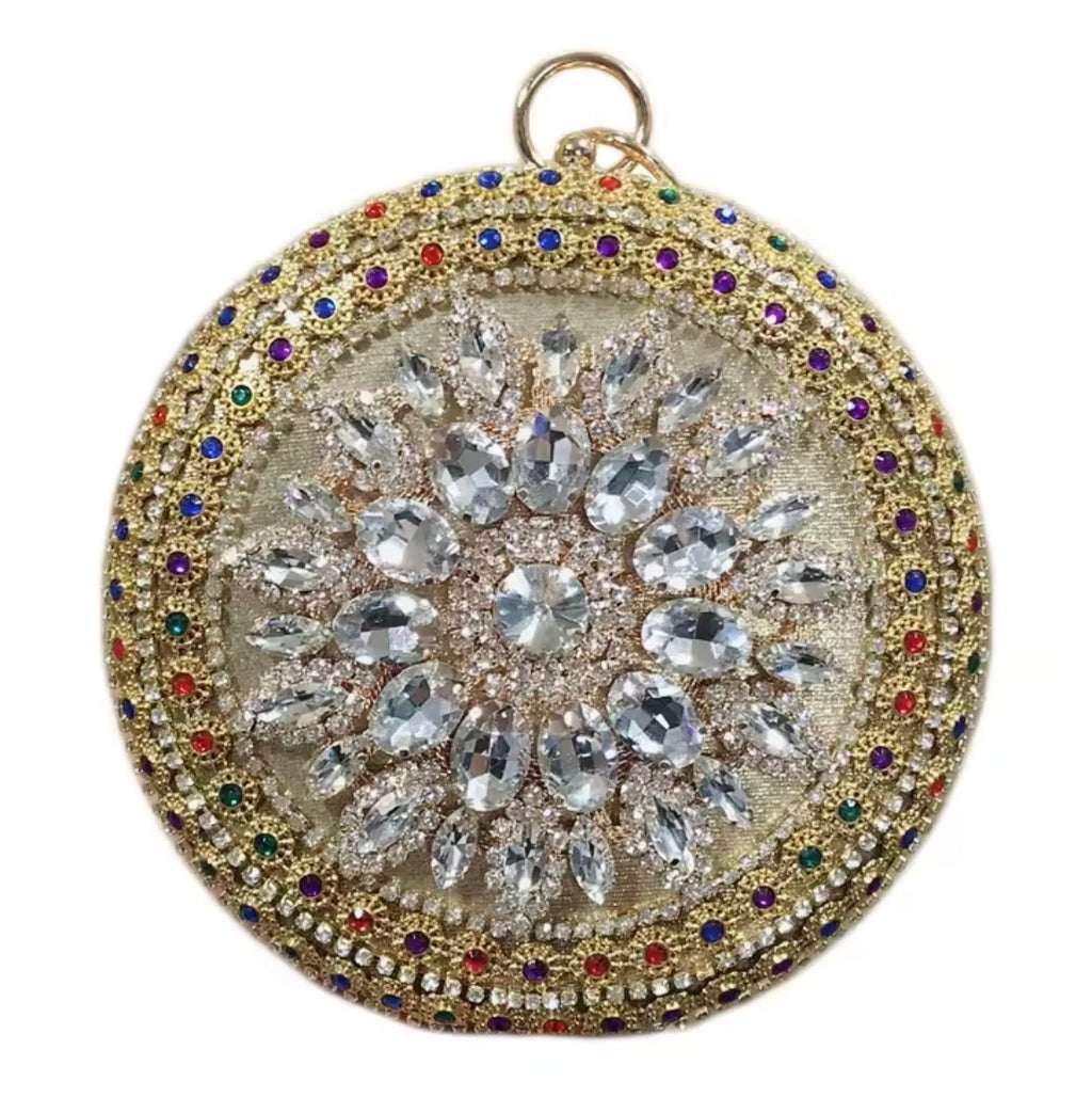 ✨ Radiant Crystal Medallion Clutch
