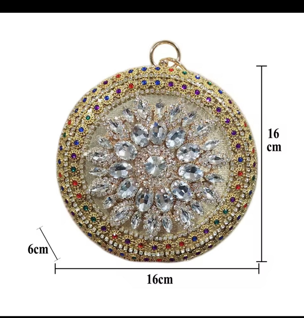 ✨ Radiant Crystal Medallion Clutch