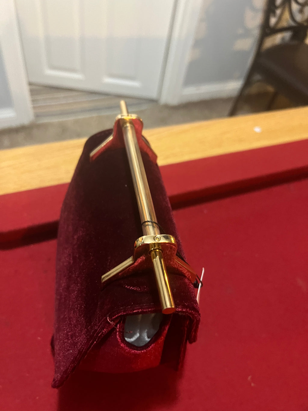 ✨ Velvet Burgundy Clutch