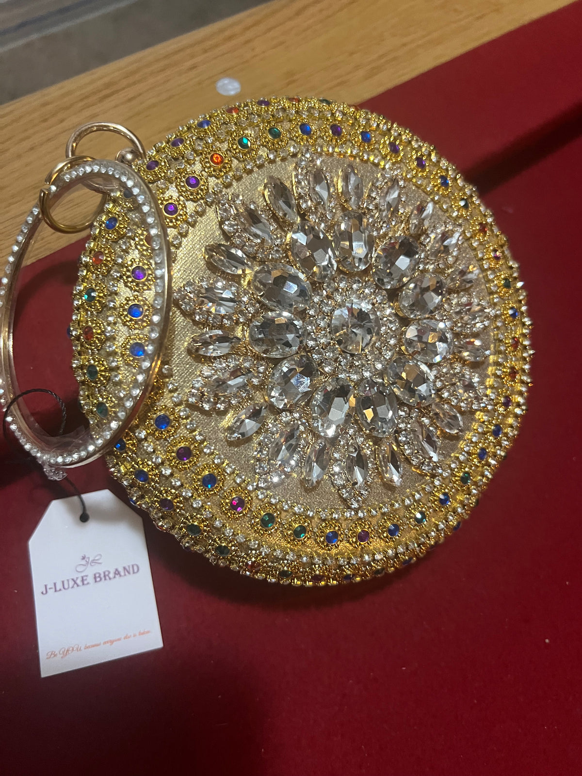 ✨ Radiant Crystal Medallion Clutch