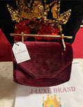 ✨ Velvet Burgundy Clutch