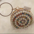 ✨ Multicolor Rose Gem Round Clutch